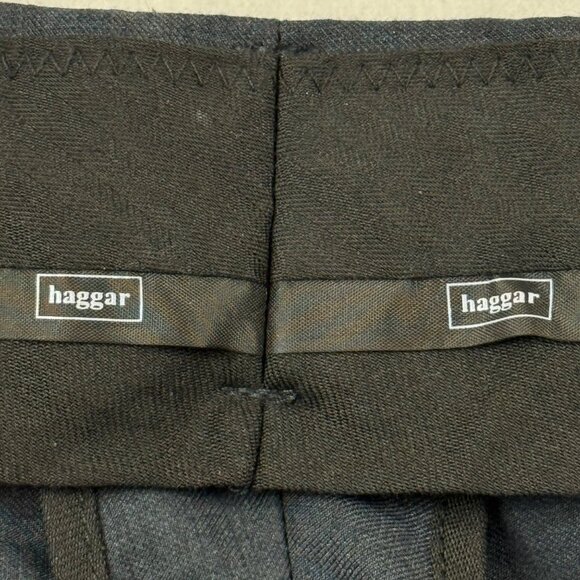 Haggar Men's Classic Fit Flat Front Navy Blue Dress Pants Sz 34X30 Comfort Waist - Picture 5 of 10